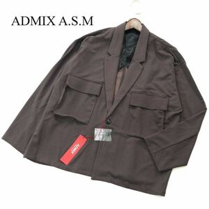 新品★ ADMIX A.S.M アトリエサブ メン 通年 ストレッチ梨地ジャージ オーバーサイズ CPO ジャケット Sz.48(M)　メンズ ASM　A2T05959_5#O