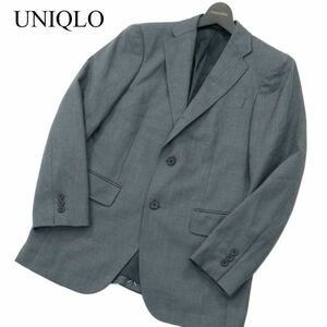 UNIQLO ユニクロ 通年 総裏★ アンコン テーラード ジャケット Sz.S　メンズ グレー　A2T11105_A#O