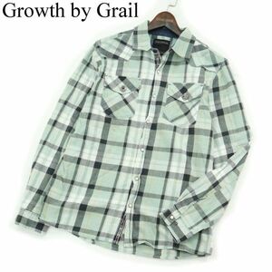 Growth by Grail グロースバイグレイル 通年 長袖 ウエスタン★ チェック シャツ Sz.M　メンズ　A3T04960_5#C