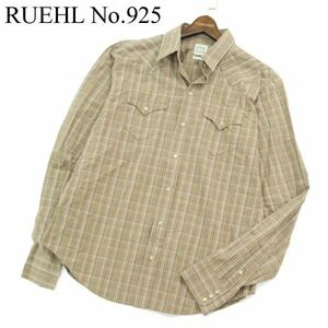 RUEHL No.925 ルールナンバー925 通年 長袖 ウエスタン★ チェック シャツ Sz.XL　メンズ 大きいサイズ　A3T01747_2#C