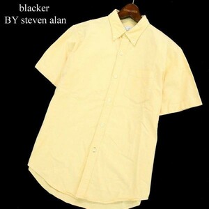 blacker by steven alan スティーブンアラン 春夏★ 半袖 オックスフォード シャツ Sz.L　メンズ 日本製　A2T07064_6#A