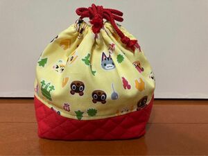 ★同梱可能商品割引中　お弁当袋 お弁当 ランチ巾着 巾着袋　どうぶつの森　キャラクター　人気