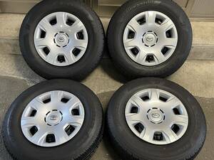 【中古】トヨタ ハイエース 純正 鉄セット 15インチ 6J 139.7 6穴 BS エコピアR710　195/80R15 107/105L 20年製【全国送料無料！】 HS