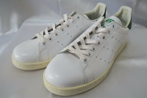 2014年製　新品 箱無し　adidas STAN SMITH　アディダス　スタンスミス　白緑　US9.5　27.5cm　品番　B24364　本革製　レザー