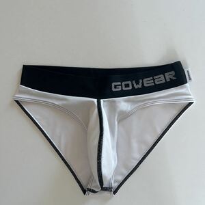 gowear Vシェイプビキニ ACTIVE ホワイト　S スポーツインナー　メンズビキニ　スーパーローライズ　白ビキニ　フィットビキニ　男性下着