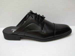 セール L(26～26.5cm) 靴に見える サンダル UN SNOBBSH UN311 黒 ビジネス オフィス 事務所 履き 紳士 メンズ スリッパ シューズ クロッグ