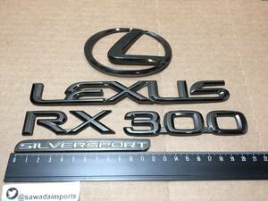 米国トヨタ USDM 北米仕様 レクサス RX300 SILVERSPORT シルバースポート 初代ハリアー SXU ACU MCU10 純正 エンブレム セット 発送無料