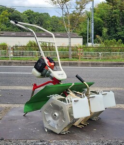 ☆吉徳農機・水田除草機☆　3連　始動問題なし　作動確認済み　☆大阪発・引き取り大歓迎☆　アルミ製ローター　☆美品・掘り出し品☆