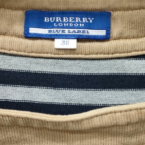 BURBERRY BLUE LABEL / バーバリー レディース チュニックワンピース 38サイズ ボーダー柄 薄手 春夏秋服 I-2698の画像3