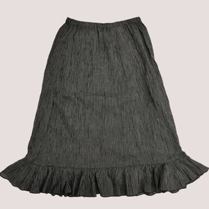 [ France made ]agns b. ENFANT / Agnes B girls & lady's knee height skirt mermaid waist rubber gray series I-2712