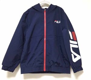 新品■FILA フィラ 男の子 フード付き ジャンパー L(10/12) ネイビー