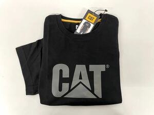 新品■CAT キャタピラー メンズ 半袖Tシャツ M 黒 ブラック ロゴシャツ