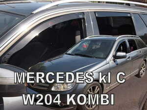 【M's】W204 S204 ベンツ Cクラス ワゴン (2007-2014) HEKO ドアバイザー サイドバイザー 1台分 (フロント+リア) 社外 ヘコ パーツ 323604