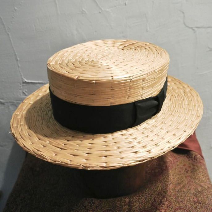 s Vintage stetson boater hat  cmヴィンテージステットソン