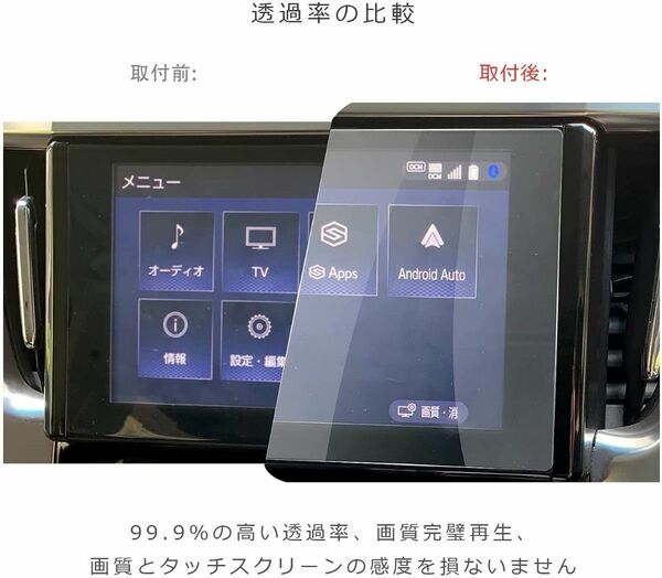 トヨタ アルファード30系後期 10.5インチ ナビ専用カーナビ液晶保護フィルム 9H硬度 キズ防止 