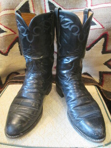  valuable!ru Casey Lucchese USA Vintage Ostrich western boots 10B /70's leather shoes leather old clothes neitib west coastal area New York 