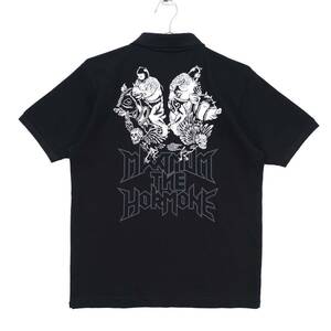 【送料無料】マキシマムザホルモン/MAXIMUM THE HORMONE/HARAPEKO-RIKISHI POLO SHIRT/腹ペコ力士ポロシャツ/半袖/ブラック/Lサイズ