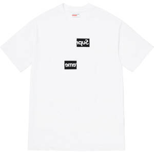 ◆新品・国内正規品◆ 18AW Supreme COMME des GARCONS SHIRT Box Logo Tee white シュプリーム ギャルソン コラボ box logo Tシャツ(M) 