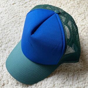メッシュキャップ 野球帽 7個セット売り　ネイビー×グリーン　イベント　学際　ハンドメイド材料　 男女兼用　フリーサイズ