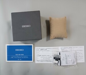 SEIKO スピリット 腕時計の純正ボックスと V198用のトリセツ 説明書 SBPJ003機種名以外は記載無し保証書