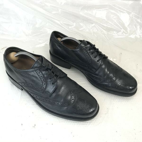 ドイツ名門☆sioux/シオックス☆本革/ウイングチップ【8/26.5/黒/BLACK】コンフォート/ビジネス/dress shoes◎bG-154