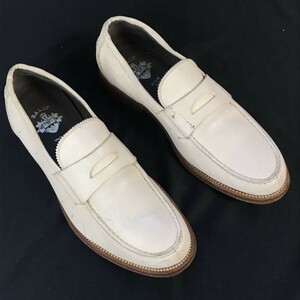 Made in Italy☆BALLY☆本革/グッドイヤー製法/コインローファー【6/25.0cm/白/white】スリッポン/モカシン/ビジネスシューズ〇bA-108