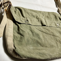 超人気! 40s フランス軍 ミュゼット バッグ ブレッド フレンチアーミー FRENCH ARMY MUSETTE BAG ショルダー SHOULDER レア olive オリーブ_画像3