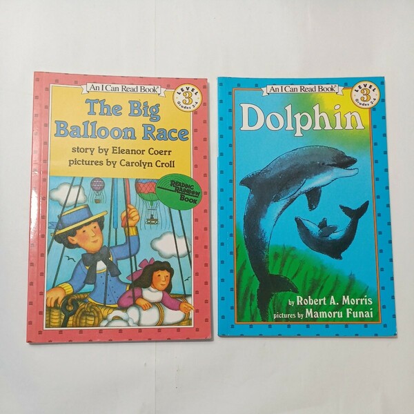 zaa-488♪Dolphins/The Big Balloon Race (Level-3) Robert A Morris(著) HarperCollins Children's Books（1992年）2冊セット