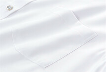 D905-M新品DCKMANY■カラーマッチング 長袖シャツ メンズ ドレスシャツ ノーアイロン ワイシャツ シルクのような質感/ダークグリーン_画像9