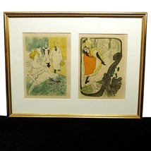 【真作】TOULOUSE-LAUTREC / トゥールーズ ロートレック 「JANE AVRIL 」「L’artisan Moderne 」リトグラフ / 石版画2枚セット 9i-6-028_画像1