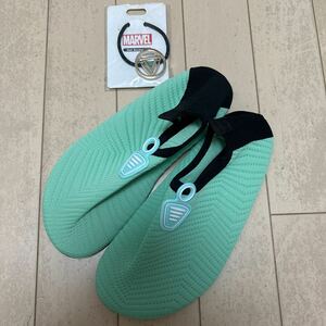 * [ new goods unused goods ] for children marine shoes water shoes sea . river playing . mint green × black 23.0cmma- bell hair elastic *