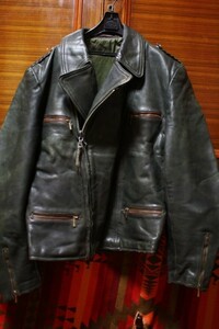 ドイツ軍 ? ホースハイド 40s 50s ビンテージ アビエイター レザー ライダース ジャケット ■ ■ ■ 30s フランス ユーロ モーターサイクル