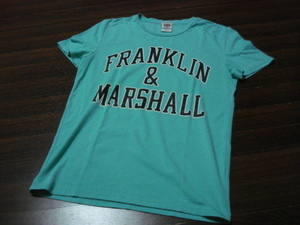 送料無料☆FRANKLIN＆MARSHALL半袖Tシャツ/S/メンズ/エメラルドグリーン/フランクリンマーシャル