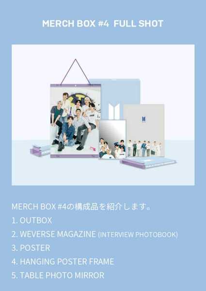 未開封★ BTS MARCH BOX #4 フォトブック ポスター ポスターフレーム ミラー マーチボックス 抜けなし BTS OFFICIAL FANCLUB