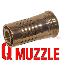 Q Cherry Bomb タイプ マズルブレーキ GOLD M14逆ネジ ( Muzzle Brake フラッシュ ハイダー FLASH HIDER_画像1