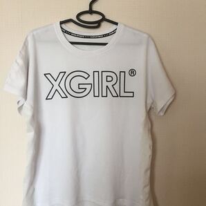 美品◆エックスガールスポーツ X-girl sports ドライメッシュTシャツ◆サイズS◆白◆速乾