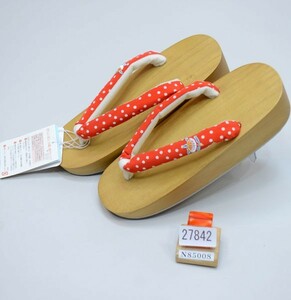  geta . safety paints use natural rubber go in bottom rubber . embroidery dot nose . conform pair size 23cm~24.5cm new goods ( stock ) cheap rice field shop NO27842