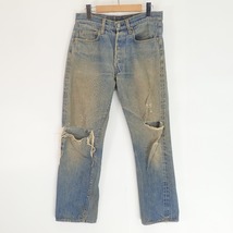 LEVIS リーバイス 66後期 トップボタン裏刻印6 スモールe 501デニムパンツ ボトムス W32 L30 ブルー メンズ_画像2