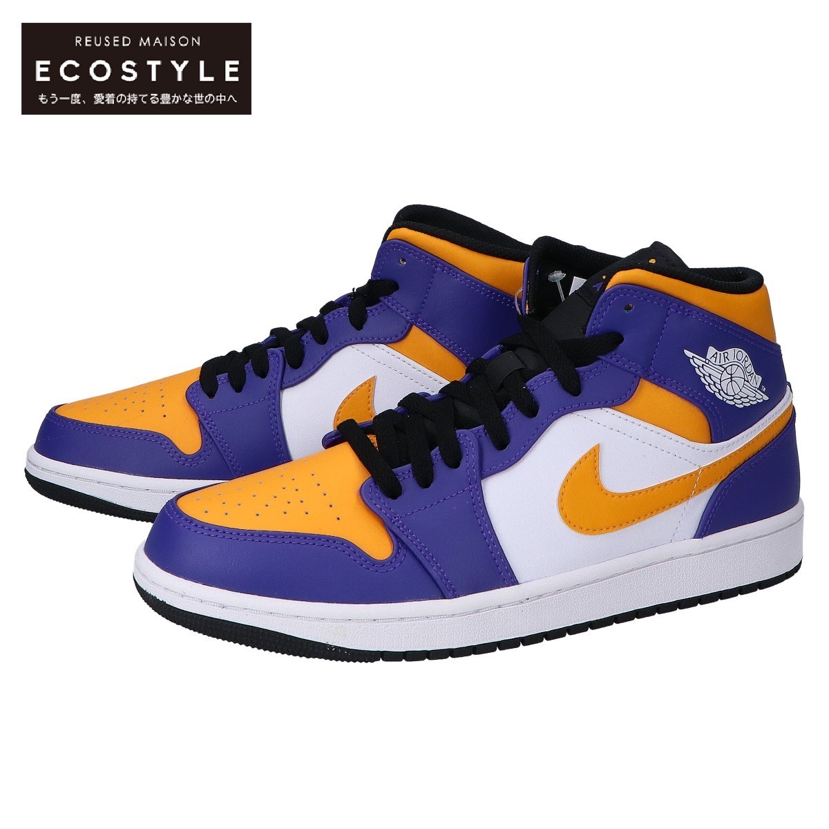NIKE◇AIR JORDAN 1 MID/エアジョーダン1MID/29cm/Lakers/パープル