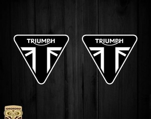 海外f 送料無料 トライアンフ TRIUMPH MOTO 70mm 2枚セット ステッカー シール