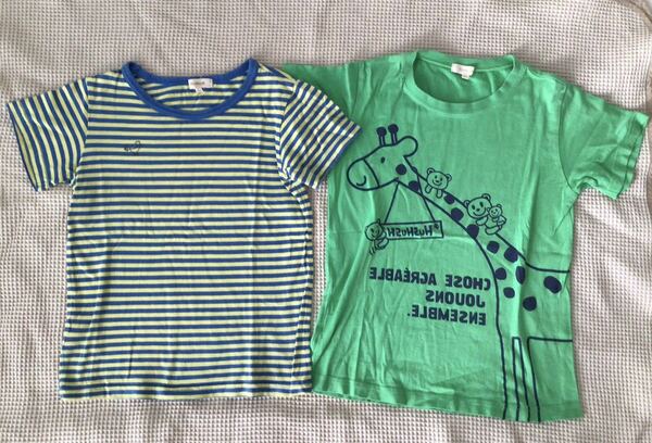 ハッシュアッシュ　子供用半袖Tシャツ　２枚組　サイズ120　　ワールド