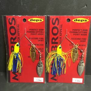 新品・送込み　ｄｅｐｓ　デプス　ミニブロスＤＷ　＃１２　イエローピーコック　1/2oz　２個セット　ビックバスに！　定価＝３３００円