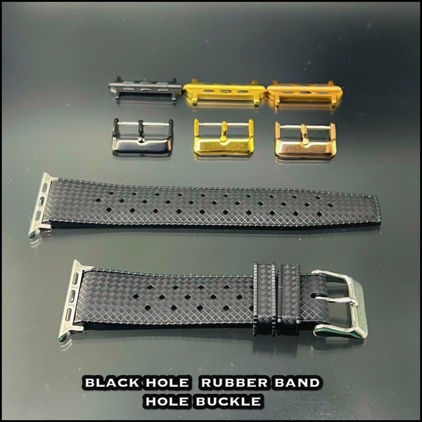 ブラック アップルウォッチ ラバー バンド ベルト ホールバックル シリーズ10 ウルトラ SE 46mm 49mm 45mm 41mm 40mm 44mm 38mm 42mm