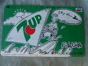 使用済み　テレカ　セブンアップ　7UP　レモン風味のソフトドリンク　PEPSI　＜110-011＞50度数