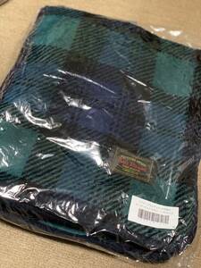 ma year blanket, lap blanket, tartan check, green M size, new goods unused goods 