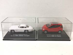 Kitahara world car selection 2台セット 1/72 ミニカー ベンツ MB 300SL Coupe / MB A-Class 23080802