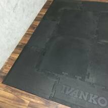 ut12/23 ivanko イヴァンコ ラバー マット 16枚 インターロック式 全体183ｘ244㎝ 9.5mm厚 ブラック フロアマット 直接引取り推奨⑥〇●_画像4