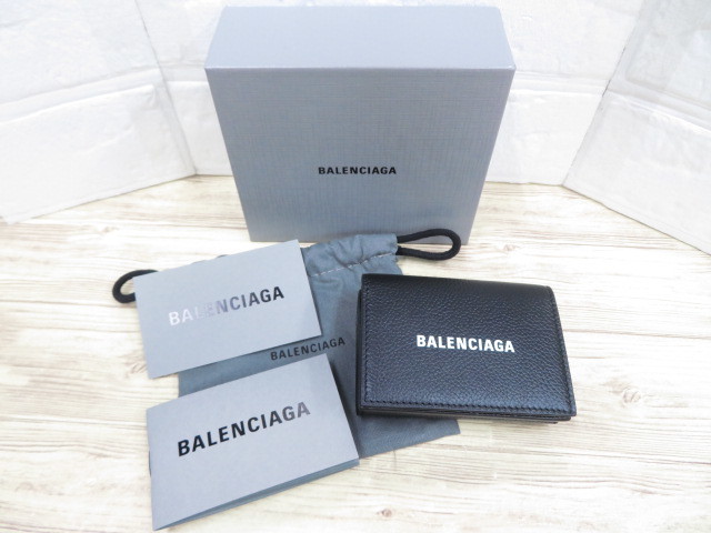 7A342MZ◎BALENCIAGA バレンシアガ 594312 三つ折り 財布 ウォレット