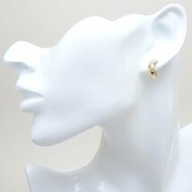 ポーラ POLA ダイヤモンド フープ ピアス ダイヤモンド0.12ct K18YG イエローゴールド / 290167【中古】_画像2