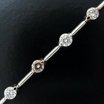 ライン LINE ダイヤモンド ブレスレット ダイヤモンド1.25ct ブラウンダイヤモンド K18WG × K18BG / 290196【中古】_画像3